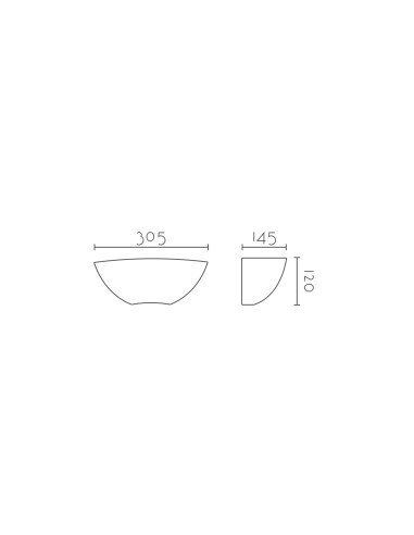 Aplique de pared modelo ESFERA UP-DOWN 305 - 1xR7s 118mm en color Blanco para 1xR7s 118mm (no incluida)