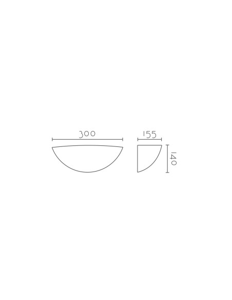 Aplique de pared modelo A-5149 - 1xR7s 118mm en color Blanco para 1xR7s 118mm (no incluida)