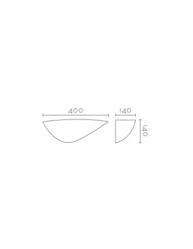 Aplique de pared modelo GAMMA - 1xR7s 118mm en color Blanco para 1xR7s 118mm (no incluida)