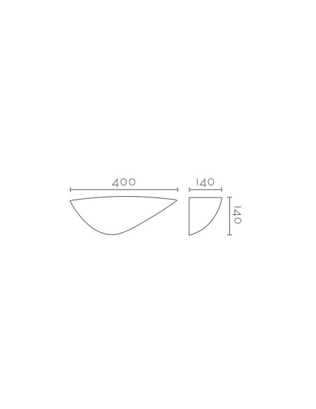 Aplique de pared modelo GAMMA - 1xR7s 118mm en color Blanco para 1xR7s 118mm (no incluida)