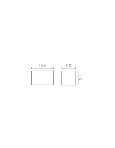 Aplique de pared modelo RINGO 160 - 1xR7s 78mm en color Blanco para 1xR7s 78mm (no incluida)