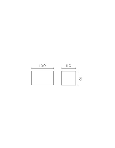 Aplique de pared modelo RINGO 160 - 1xR7s 78mm en color Blanco para 1xR7s 78mm (no incluida)