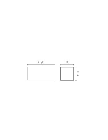 Aplique de pared modelo BRAVO 250 - 1xE27 en color Blanco para 1xE27 (no incluida)