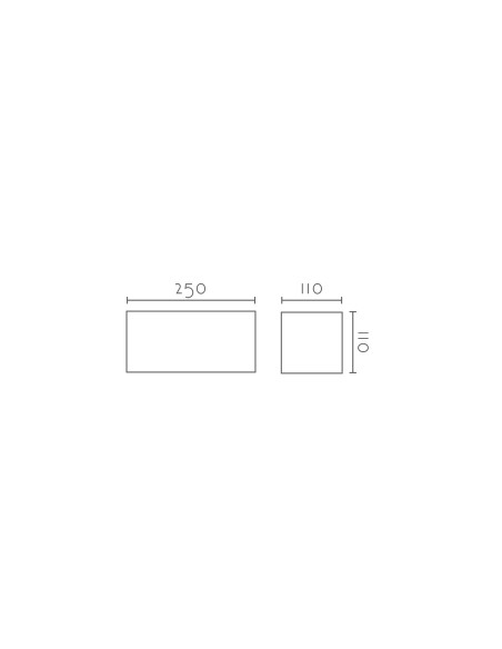 Aplique de pared modelo BRAVO 250 - 1xR7s 118mm en color Blanco para 1xR7s 118mm (no incluida)