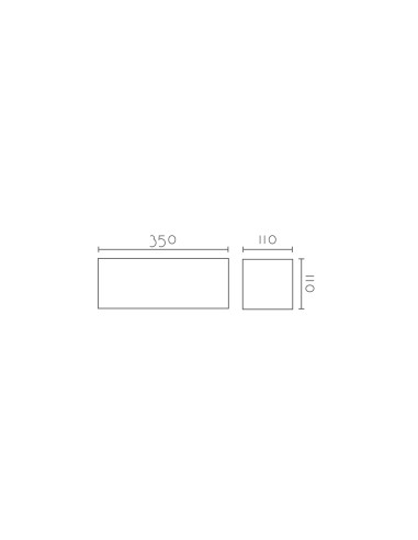 Aplique de pared modelo FRAC 350 - 1xR7s 118mm en color Blanco para 1xR7s 118mm (no incluida)
