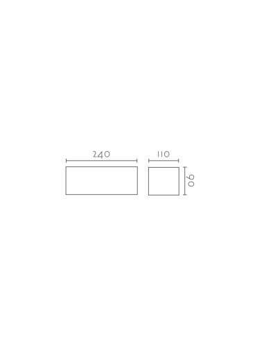 Aplique de pared modelo NICO 240 - 1xR7s 118mm en color Blanco para 1xR7s 118mm (no incluida)