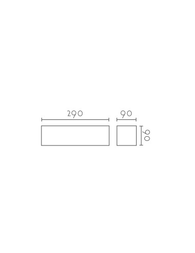 Aplique de pared modelo LUCIO 290 en color Blanco para 2XG9 (no incluida)
