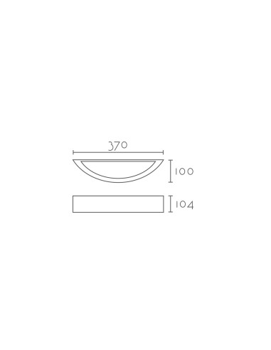 Aplique de pared modelo CRONOS 370 LED en color Blanco