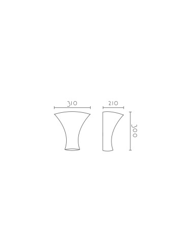 Aplique de pared modelo VESUBIO - 1XGU10 + 1XR7S 78mm en color Blanco para 1XGU10 + 1XR7S 78mm (no incluida)