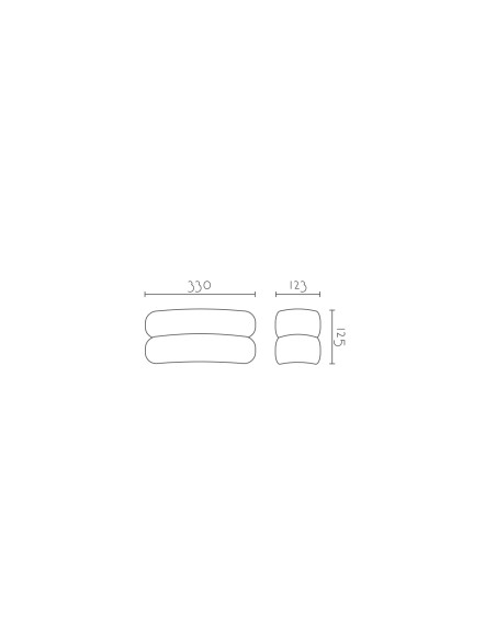 Aplique de pared modelo ICEBERG 330 - 1xE27 en color Blanco para 1xE27 (no incluida)