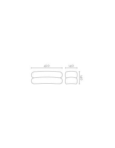 Aplique de pared modelo ICEBERG 420 LED Dimable en color Blanco