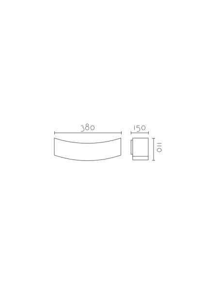 Aplique de pared modelo TOTEM - 1xR7s 118mm en color Blanco para 1xR7s 118mm (no incluida)