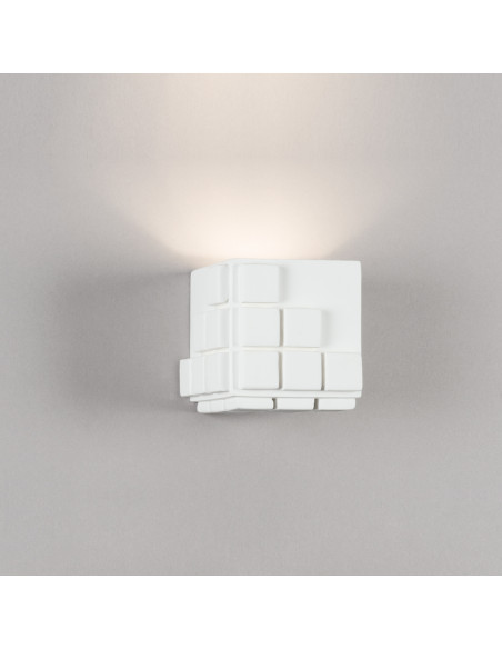 Aplique de pared modelo BACO en color Blanco para 1XG9 (no incluida)