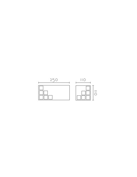 Aplique de pared modelo DINO - 1xR7s 118mm en color Blanco para 1xR7s 118mm (no incluida)