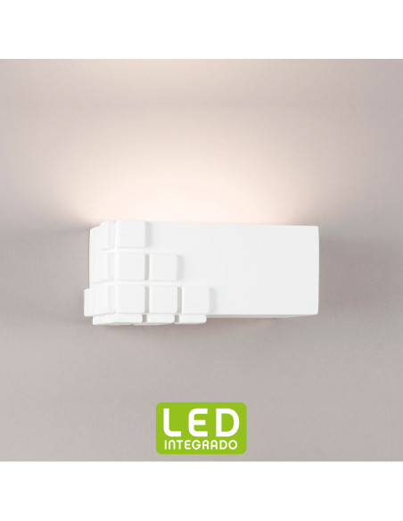 Aplique de pared modelo DINO LED Dimable en color Blanco