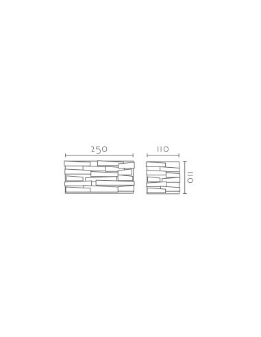 Aplique de pared modelo MONTBLANC - 1xR7s 118mm en color Blanco para 1xR7s 118mm (no incluida)