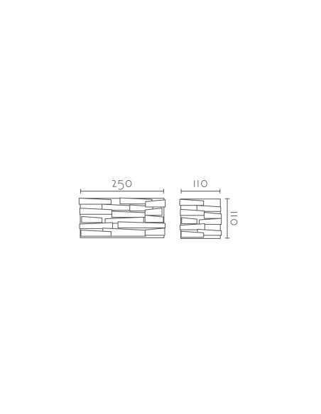 Aplique de pared modelo MONTBLANC - 1xR7s 118mm en color Blanco para 1xR7s 118mm (no incluida)