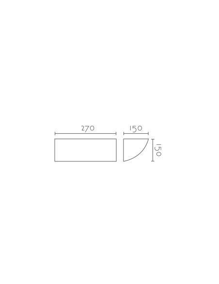 Aplique de pared modelo INCA - 1xR7s 118mm en color Blanco para 1xR7s 118mm (no incluida)