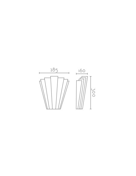 Aplique de pared modelo NERVA - 1xE27 en color Blanco para 1xE27 (no incluida)
