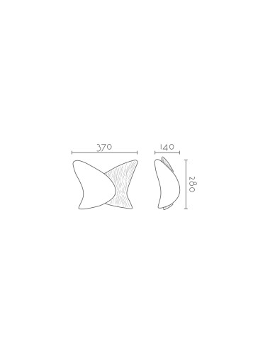 Aplique de pared modelo DARMA - 1xR7s 118mm en color Blanco para 1xR7s 118mm (no incluida)