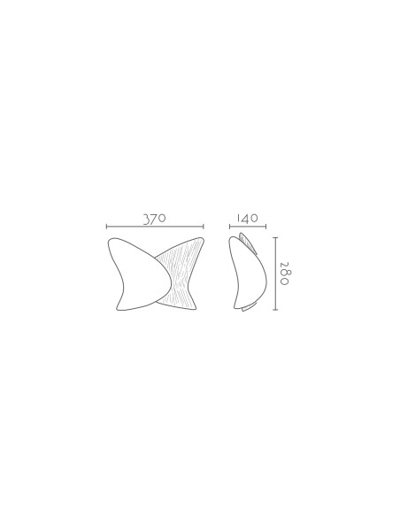 Aplique de pared modelo DARMA LED Dimable en color Blanco