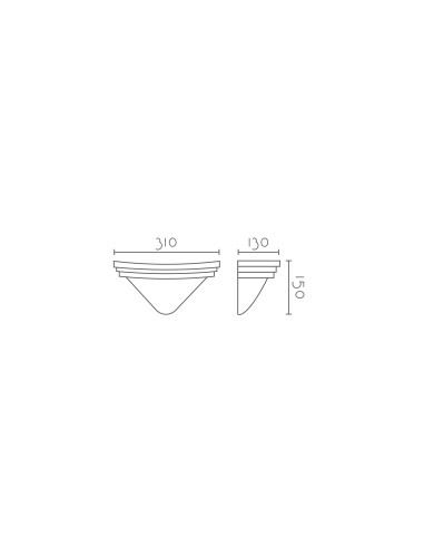 Aplique de pared modelo ALFA 310 - 1xR7s 118mm en color Blanco para 1xR7s 118mm (no incluida)