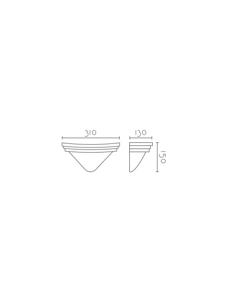 Aplique de pared modelo ALFA 310 - 1xR7s 118mm en color Blanco para 1xR7s 118mm (no incluida)