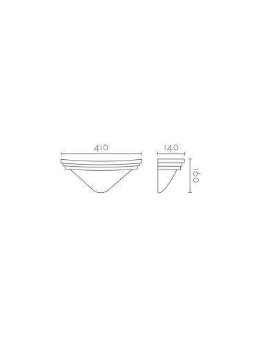 Aplique de pared modelo ALFA 410 - 1xE27 en color Blanco para 1xE27 (no incluida)