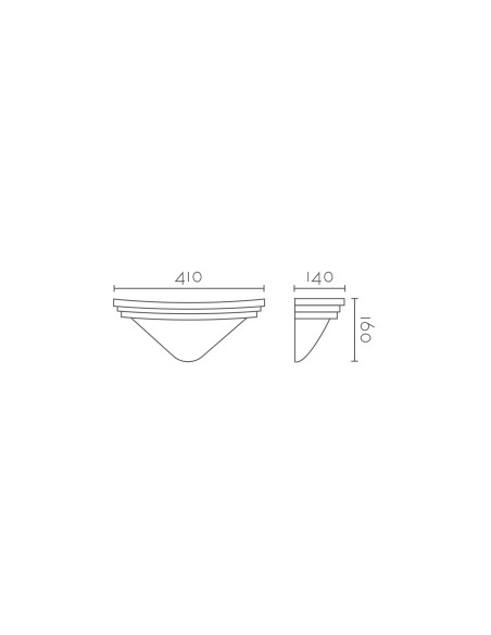 Aplique de pared modelo ALFA 410 - 1xE27 en color Blanco para 1xE27 (no incluida)