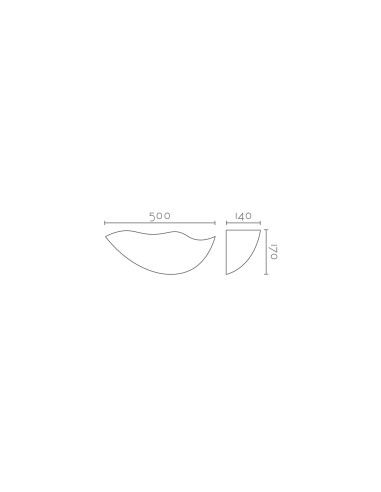 Aplique de pared modelo BRISA - 1xR7s 118mm en color Blanco para 1xR7s 118mm (no incluida)