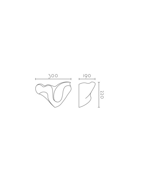 Aplique de pared modelo COR - 1xR7s 118mm en color Blanco para 1xR7s 118mm (no incluida)