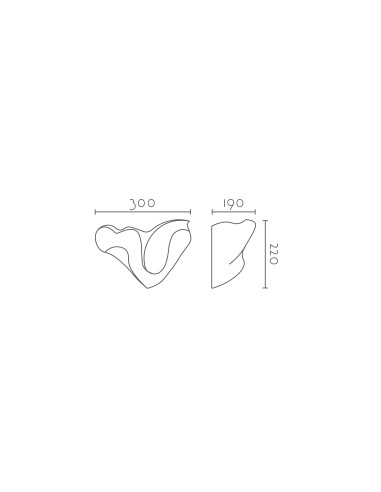Aplique de pared modelo COR - 1xE27 en color Blanco para 1xE27 (no incluida)