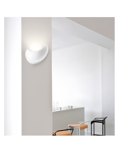 Aplique de pared modelo LLUNA LED Dimable en color Blanco
