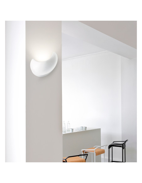 Aplique de pared modelo LLUNA LED Dimable en color Blanco