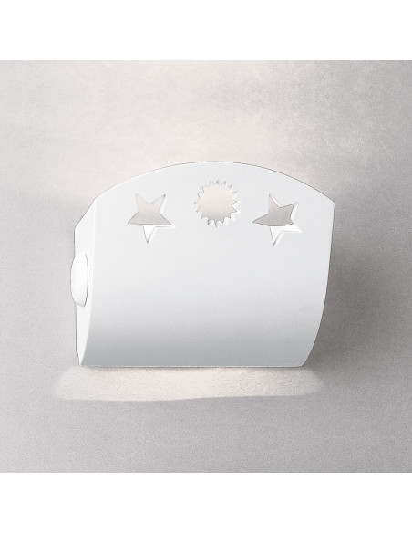 Aplique de pared modelo STARS SUN - 1xR7s 118mm en color Blanco para 1xR7s 118mm (no incluida)