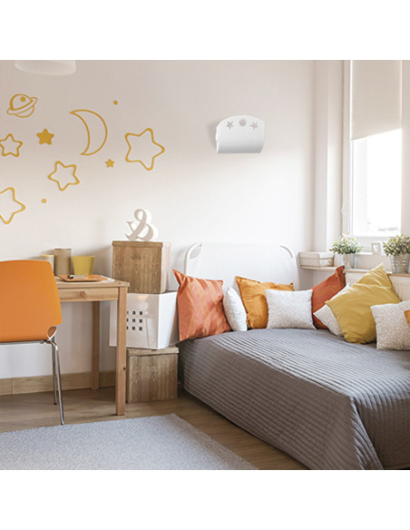 Aplique de pared modelo STARS SUN - 1xR7s 118mm en color Blanco para 1xR7s 118mm (no incluida)