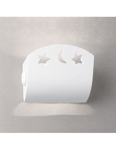 Aplique de pared modelo STARS MOON - 1xR7s 118mm en color Blanco para 1xR7s 118mm (no incluida)