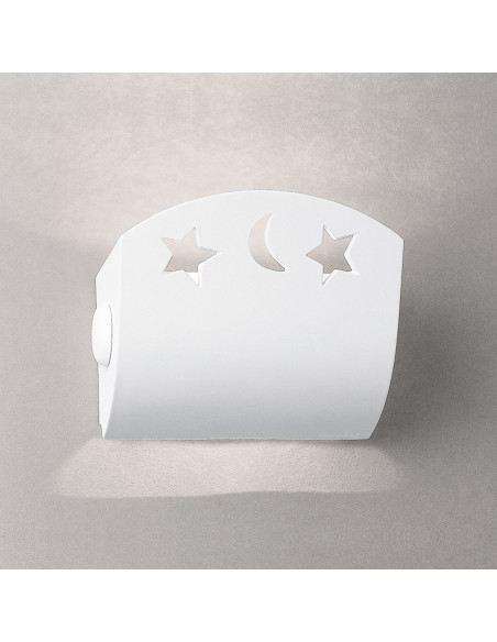 Aplique de pared modelo STARS MOON - 1xR7s 118mm en color Blanco para 1xR7s 118mm (no incluida)