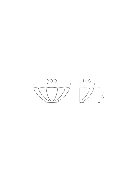 Aplique de pared modelo ATENEA - 1xE27 en color Blanco para 1xE27 (no incluida)