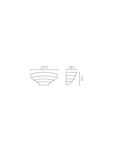 Aplique de pared modelo ORION - 1xE27 en color Blanco para 1xE27 (no incluida)