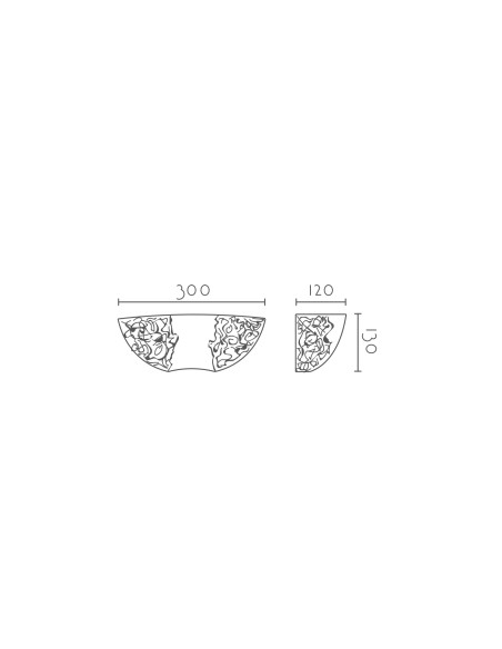 Aplique de pared modelo ITACA - 1xR7s 118mm en color Blanco para 1xR7s 118mm (no incluida)