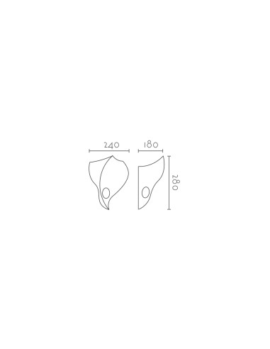 Aplique de pared modelo ESTELA - 1xR7s 78mm en color Blanco para 1xR7s 78mm (no incluida)