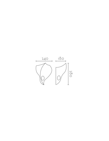Aplique de pared modelo ESTELA LED en color Blanco