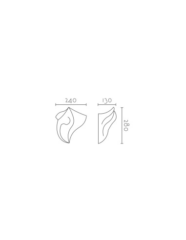 Aplique de pared modelo FLAP - 1xR7s 78mm en color Blanco para 1xR7s 78mm (no incluida)