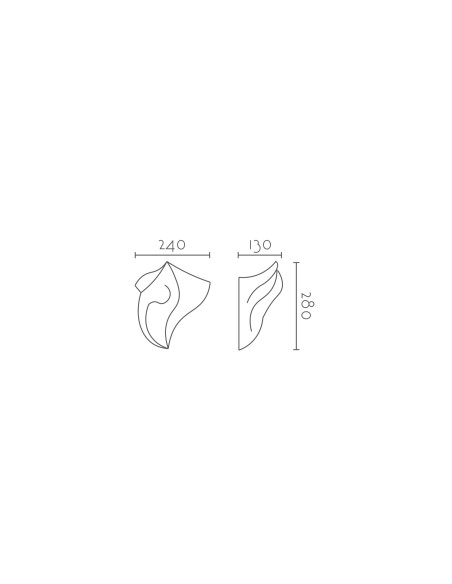 Aplique de pared modelo FLAP - 1xE27 en color Blanco para 1xE27 (no incluida)