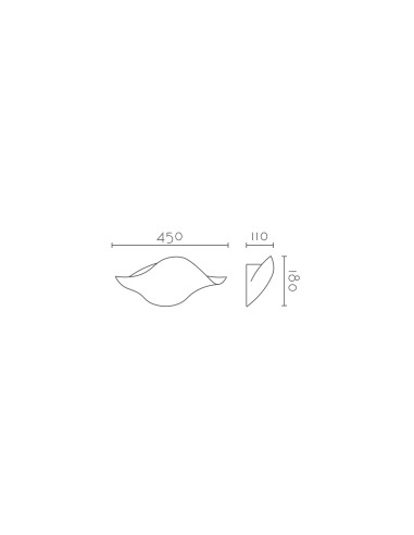 Aplique de pared modelo DUNA LED Dimable en color Blanco