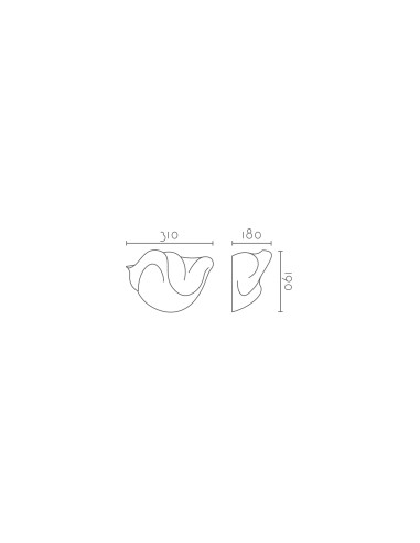 Aplique de pared modelo GLASS - 1xR7s 78mm en color Blanco para 1xR7s 78mm (no incluida)