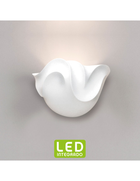 Aplique de pared modelo GLASS LED Dimable en color Blanco