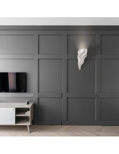 Aplique de pared modelo FLAMA - 1xE27 en color Blanco para 1xE27 (no incluida)