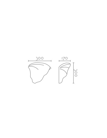 Aplique de pared modelo CRATER - 1xE27 en color Blanco para 1xE27 (no incluida)